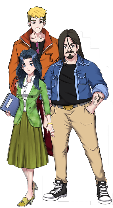 Supporting characters illustration